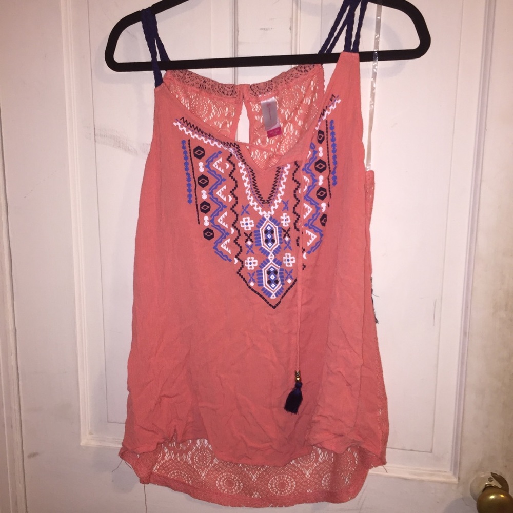 Pink thin strapped shirt